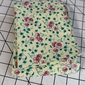 Vintage Floral Cotton Fabric 1 Yard 44” Wide Pink Green Ivy Ditsy Calico